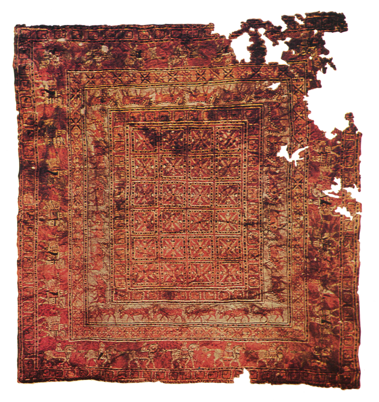 Color photograph of the Pazyryk Rug, page 2